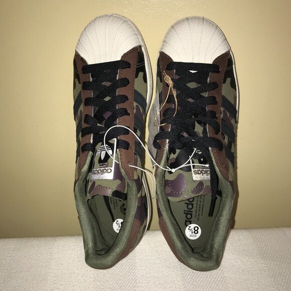 Mens Adidas Originals Superstar Reflective Camo Leather Sneakers HQ8866 Size 8.5 main image 11